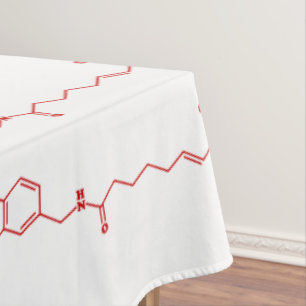 Chilli Capsaicin Molecular Chemical Formula Tablecloth