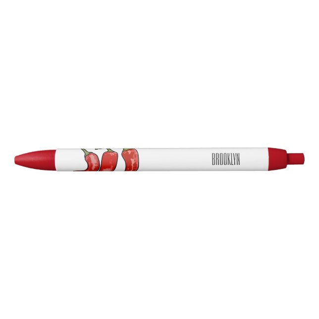 Chilli cartoon illustration  black ink pen (Front)