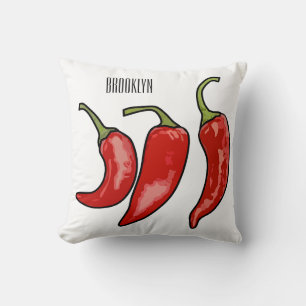 Chilli cartoon illustration  cushion