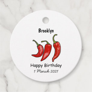 Chilli cartoon illustration favour tags