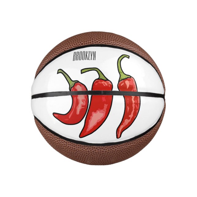 Chilli cartoon illustration  mini basketball (Front)