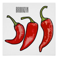 Chilli cartoon illustration 