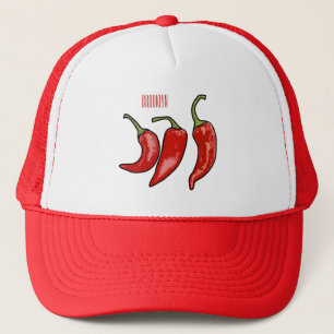Chilli cartoon illustration trucker hat