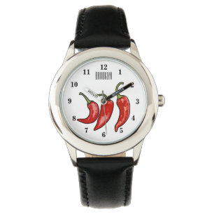 Chilli cartoon illustration watch