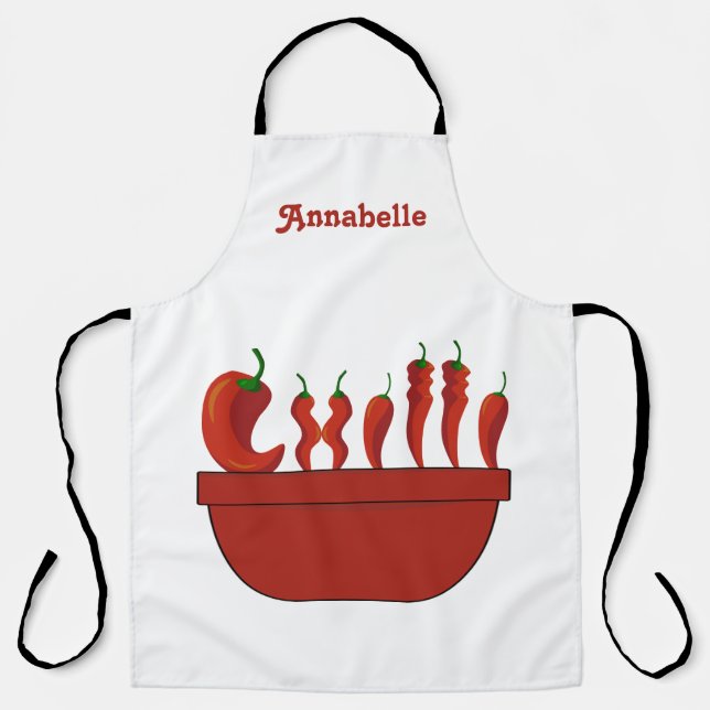 Chilli Chef Personalise Long Apron (Front)