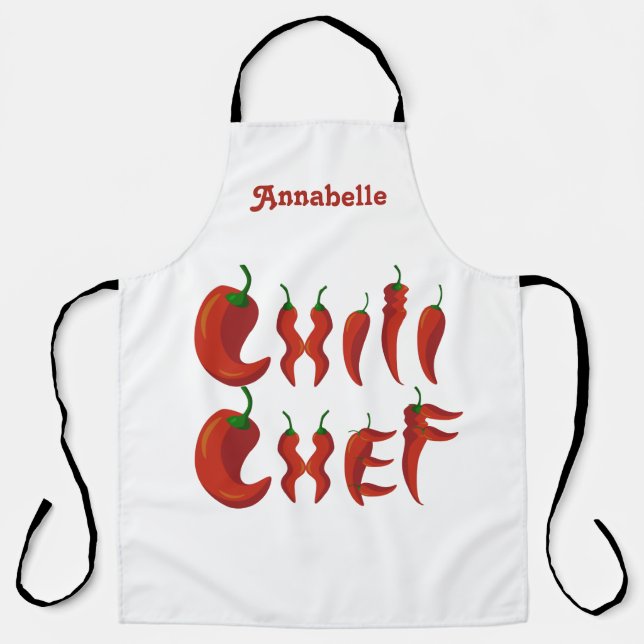 Chilli Chef Personalise Long Apron (Front)