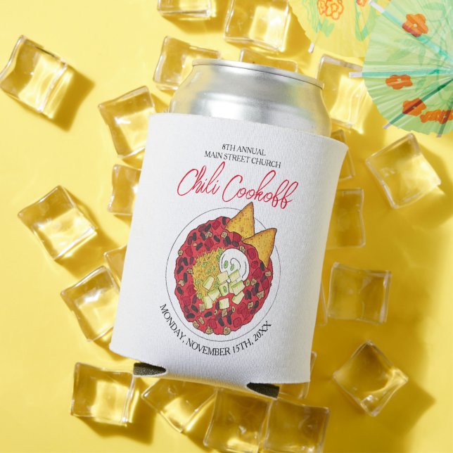 Chilli Chilli Soup Cookoff Competition Supper Food Can Cooler (In Situ Summer)