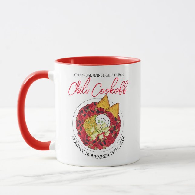 Chilli Chilli Soup Cookoff Competition Supper Food Mug (Left)