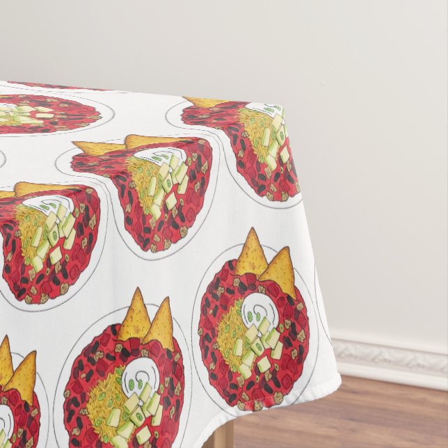 Chilli Chilli Soup Cookoff Competition Supper Food Tablecloth (In Situ)