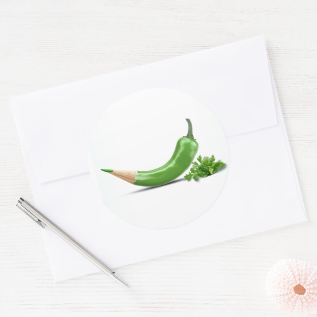 Chilli Classic Round Sticker (Envelope)