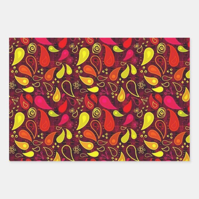 Chilli Colours Wrapping Paper Sheet (Front)