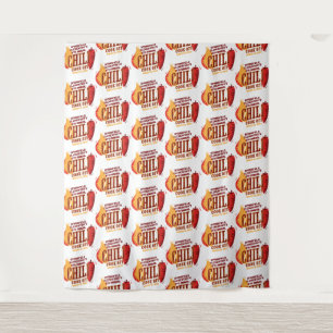 Chilli Cook Off BBQ Contest Step and Repeat Tapestry