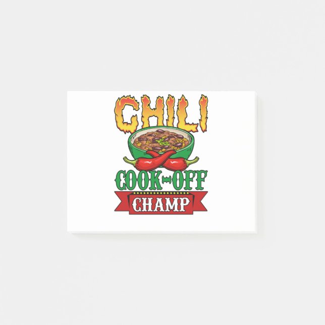 Chilli Cook Off Champ Competition Winner Post-it Notes (Front)