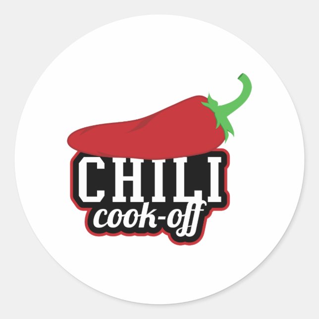 Chilli Cook-Off Classic Round Sticker (Front)