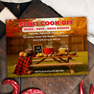 Chilli Cook-off Cook Off Cookoff Invitation