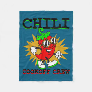 Chilli cook off crew chilli pepper cooking fleece blanket