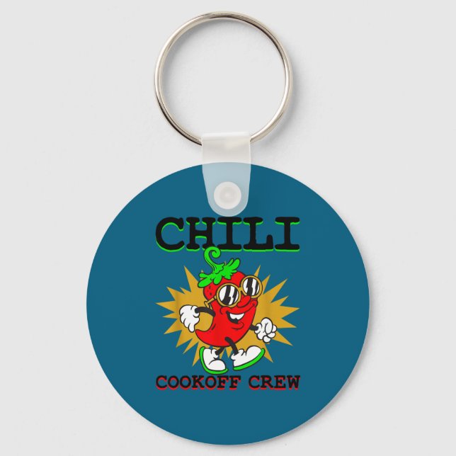 Chilli cook off crew chilli pepper cooking key ring (Front)