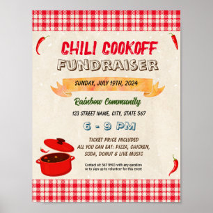 Chilli Cook Off Fundraiser template  Poster