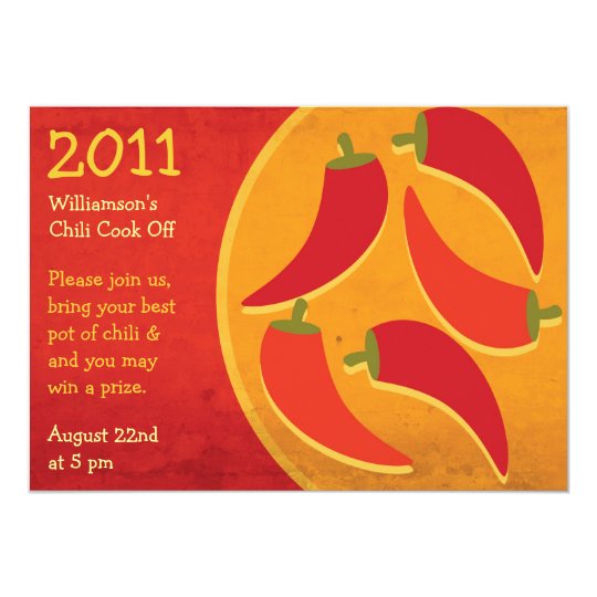 Chilli Cook Off Invitation