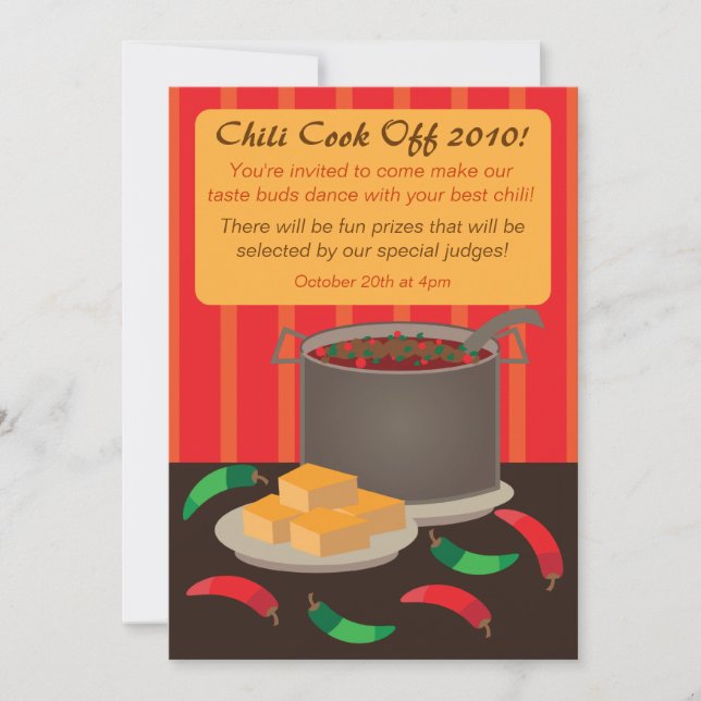 Chilli Cook Off Invitation Announcement (Front)