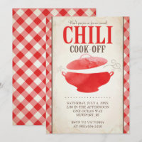 Chilli Cook Off Invitations ~ BBQ Invite