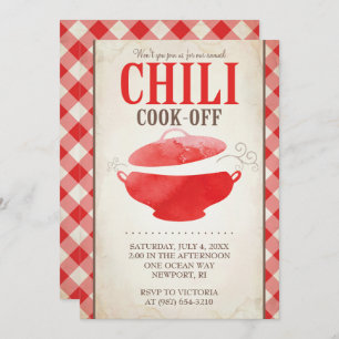 Chilli Cook Off Invitations ~ BBQ Invite