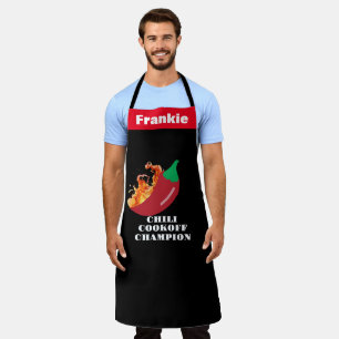 Chilli Cookoff Champion Apron - Custom Flaming Hot