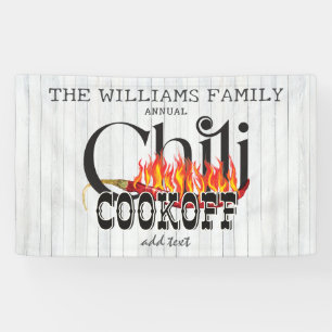 Chilli Cookoff Cook Off Contest Rustic Family Part Banner