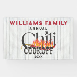 Chilli Cookoff Cook Off Contest Rustic Family Part Banner