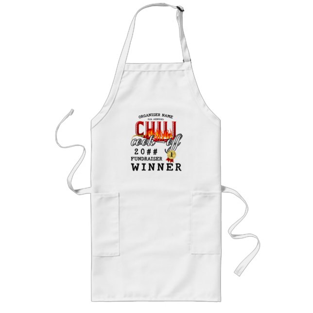 Chilli Cookoff Cook Off Fundraiser Community Party Long Apron (Front)