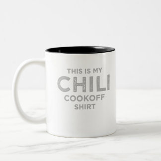 chilli cookoff shirt Two-Tone coffee mug