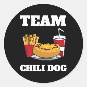 Chilli Dog And Hot Dog Man And Chilli Con Carne Fo Classic Round Sticker