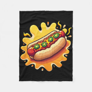 Chilli Dog With Jalepenos Design Fleece Blanket