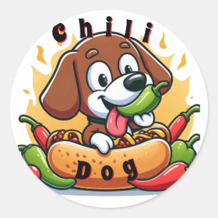 Chilli Dog worlds best! Classic Round Sticker
