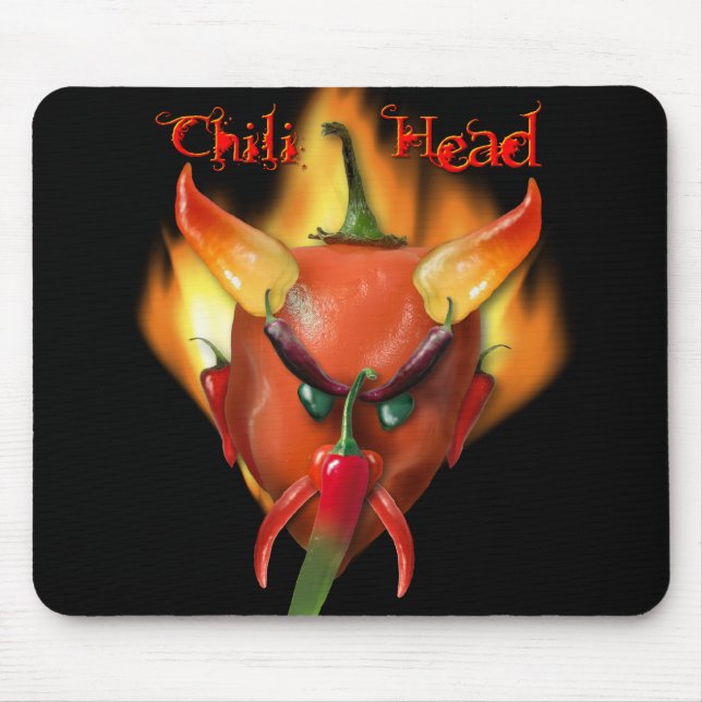 Chilli Head Devil Mouse Pad (Front)