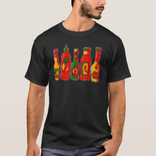 Chilli Hot Sauce Latin Food Spicy Hot Mexican Food T-Shirt