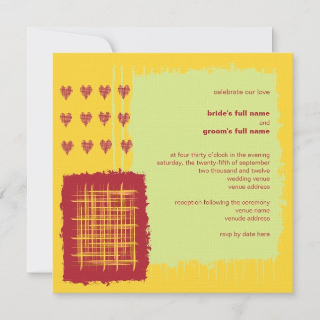 Chilli Lemon Wedding Invitation (Front)