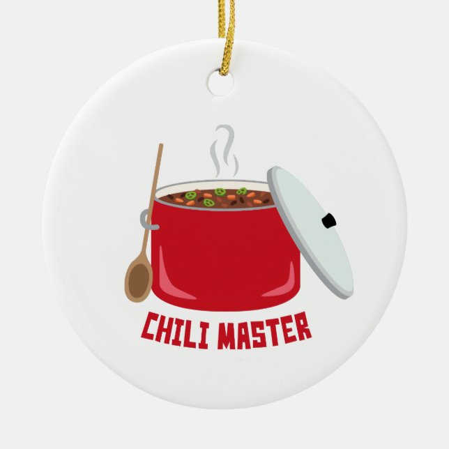 Chilli Master Ceramic Ornament (Front)