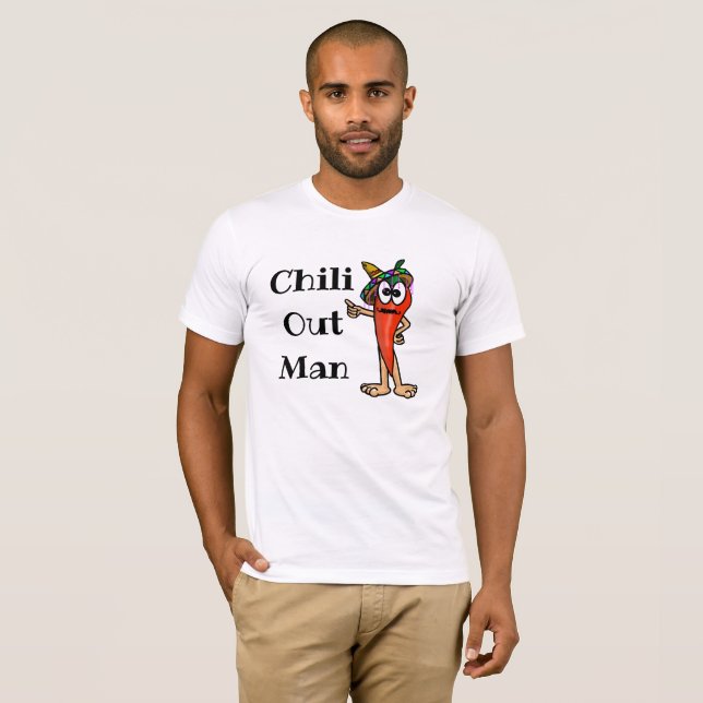 Chilli Out Man Chilli Pepper T-shirt (Front Full)