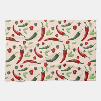 Chilli pattern tea towel
