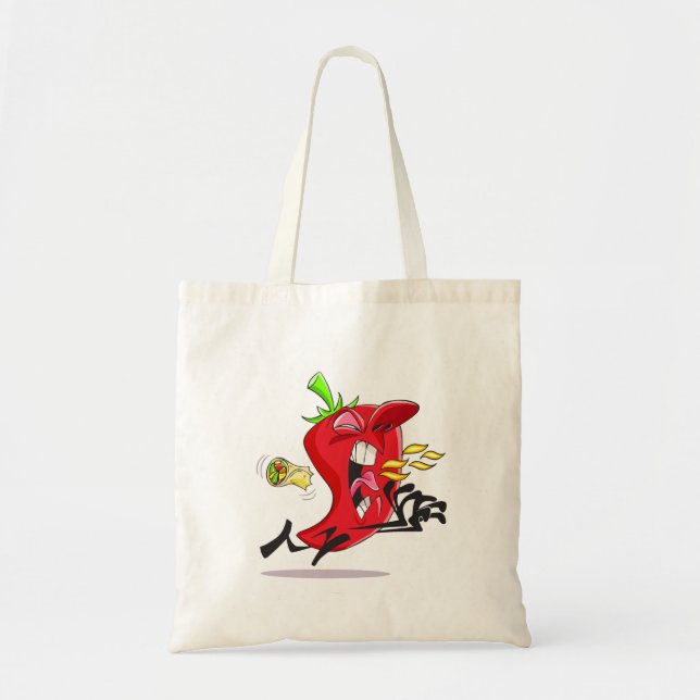 Chilli Pepper Breathing Fire Tote Bag (Front)