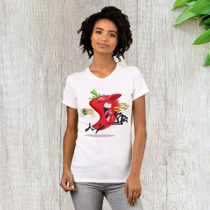 Chilli Pepper Breathing Fire Womens T-Shirt