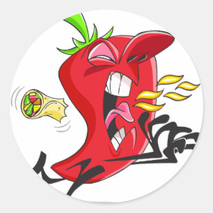 Chilli Pepper Brreathing Fire Stickers