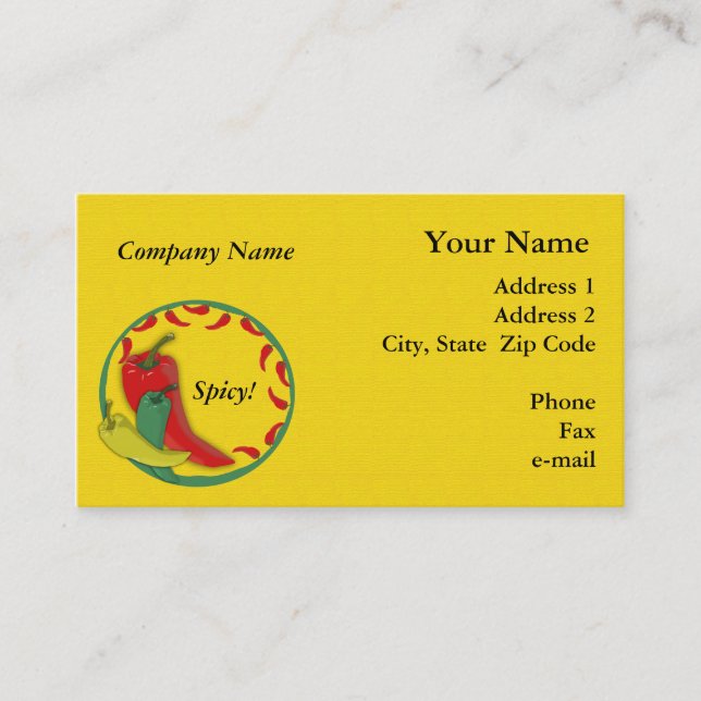 Chilli Pepper Business Card (Front)