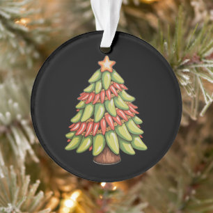 Chilli Pepper Christmas Tree Hot Spicy Sauce Xmas Ornament