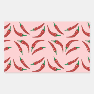 chilli pepper, cookery rectangular sticker