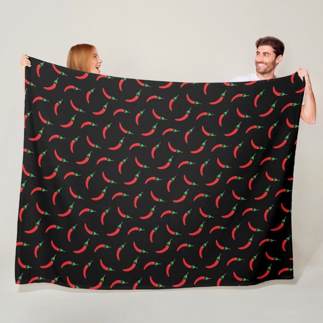 chilli pepper fleece blanket (In Situ)