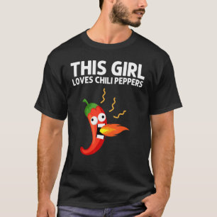 Chilli Pepper Girls Kids Spicy Habanero Chile T-Shirt