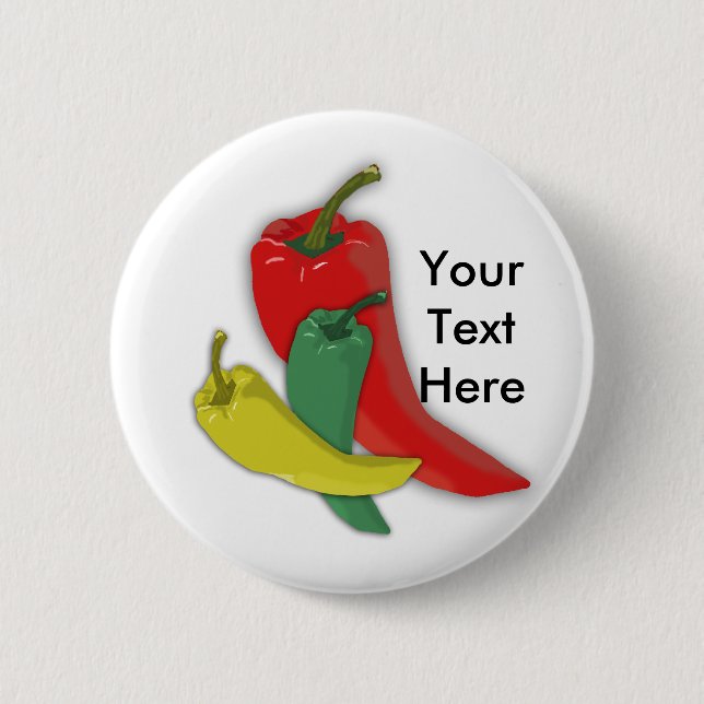 Chilli Pepper Group 6 Cm Round Badge (Front)