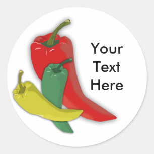 Chilli Pepper Group Classic Round Sticker